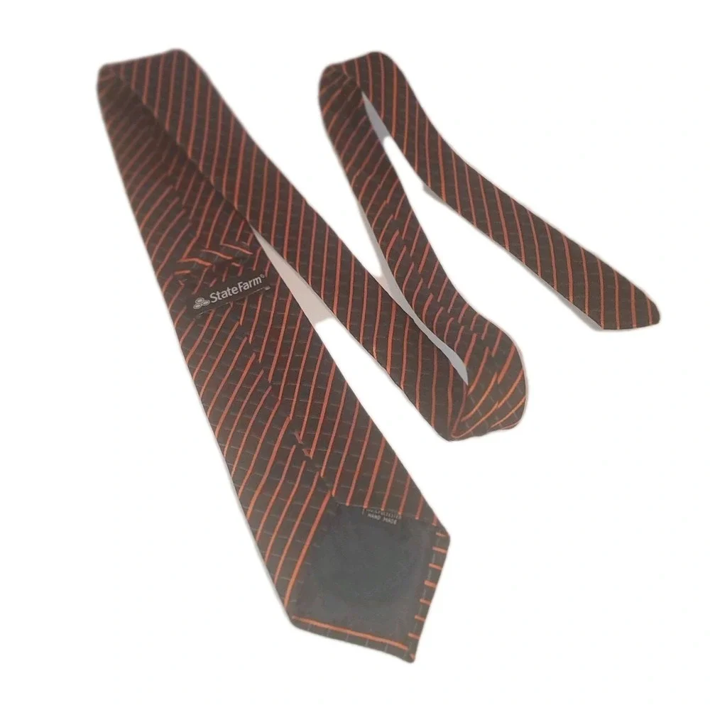 Vintage State Farm Mens Tie 3.5 Wide 57 Long Handmade